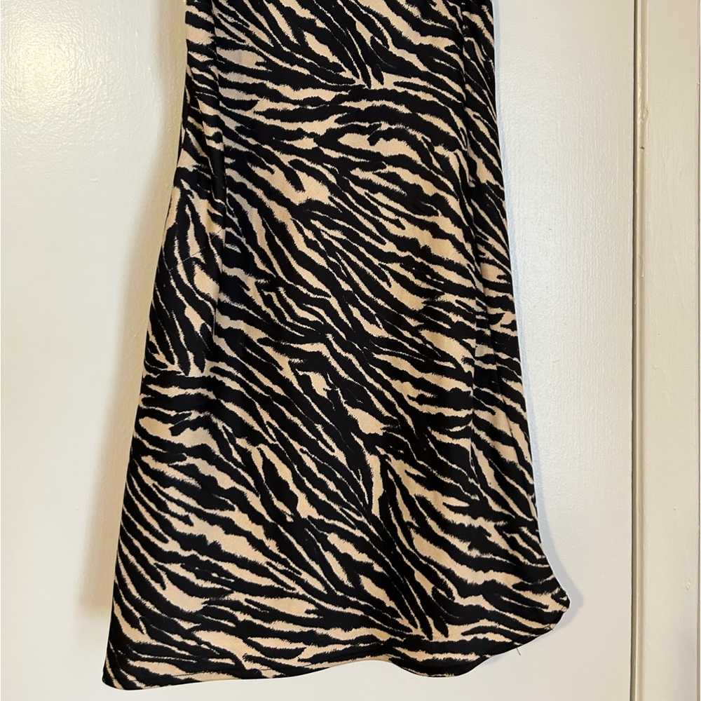 Divided by H&M midi skirt tan and black